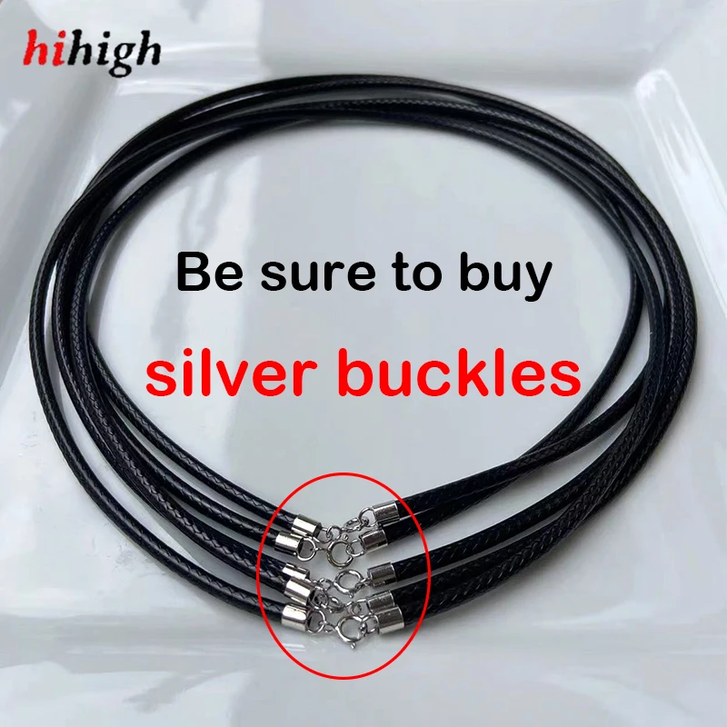 

Pendant Rope Necklace Silver Buckle Leather Rope Suitable for All Kinds of Jewelry Pendants Add Big Size