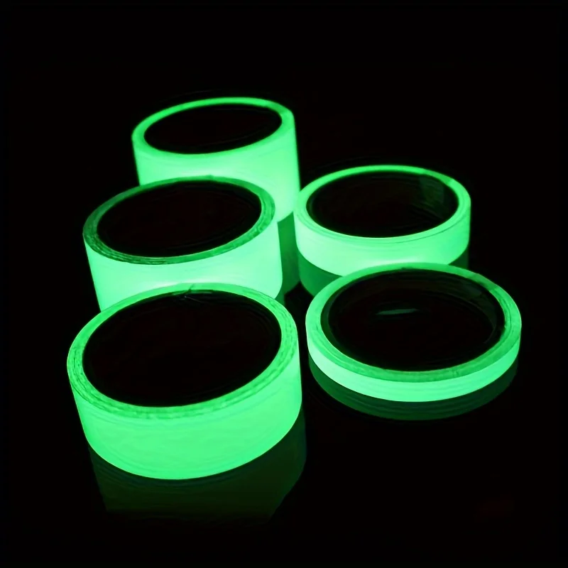 Luminous Tape Green Blue Orange Yellow Warning Ground Light Storage Stair Anti-Slip Sticker Reflective Fluorescent Home Gadgets