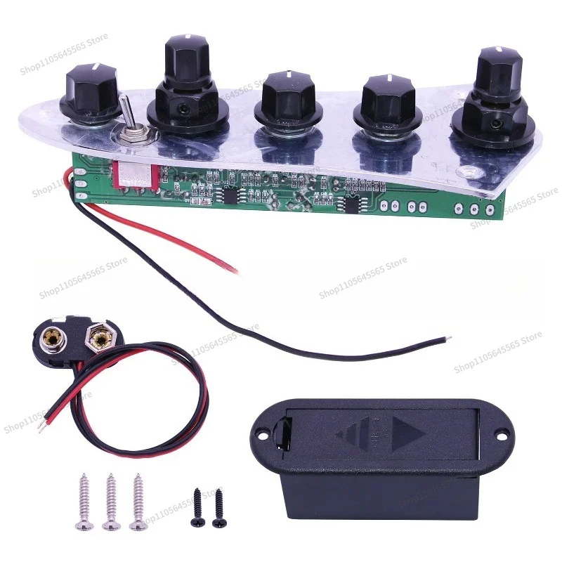 For Electric Bass Iron Line, Electric Bass Tone Adjustment Line Control Board Compatible with 4/5 Strings