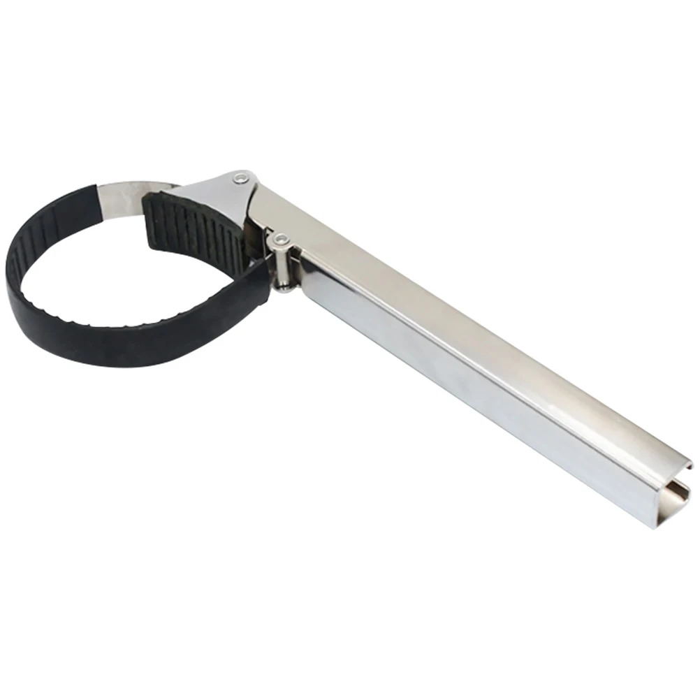 

Oil Filter Wrench Steel Hand Tool Adjustable Spanner Long-life Durable Practical Auto Repair Tighten Loosen Oil Cleaner