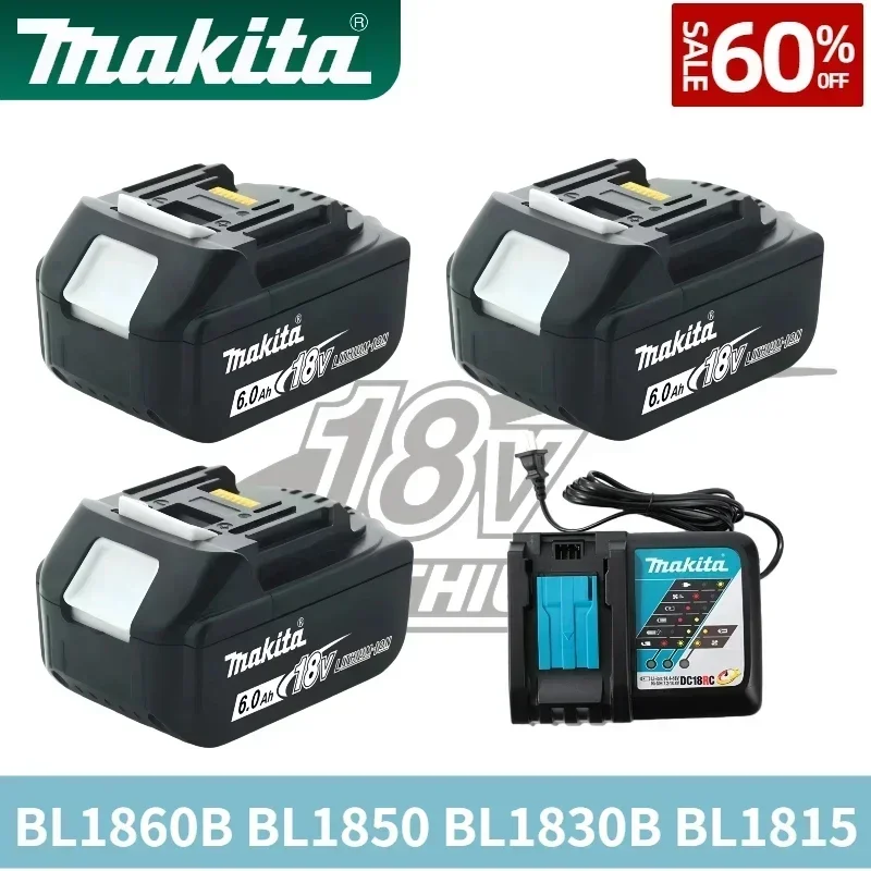 

18V 6.0Ah Powerful Battery For Makita 18v Battery BL1860 BL1850B BL1830b BL1815 Series Replacement Power tool Lithium Battery