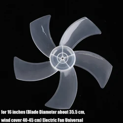 1Pc Large Wind Fan Blade For 16 Inch Household Plastic Fan Blade Five Leaves With Nut Cover For Pedestal Fan Table Fan Wall Fan