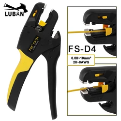 New Arrival FS-D4 Self-Adjusting Insulation Pliers Wire Cutter Wire Stripper Range 0.08-10.0mm2 Flat Nose Plastic Handle