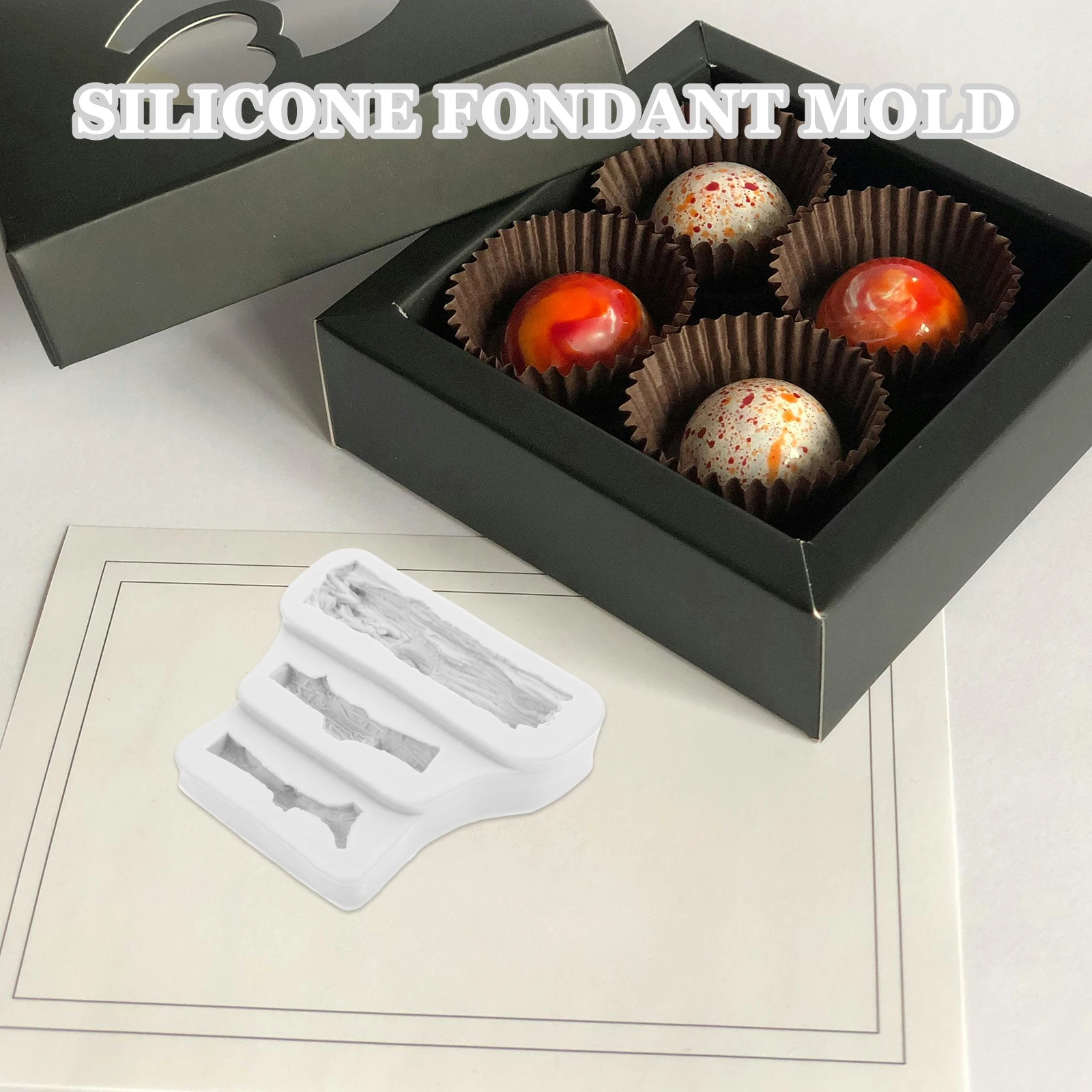 

3Pcs Silicone Tree Stump Fondant Molds for Cake Decorating Chocolate Candy Soap DIY Stump Mold Textured Silicone Mold