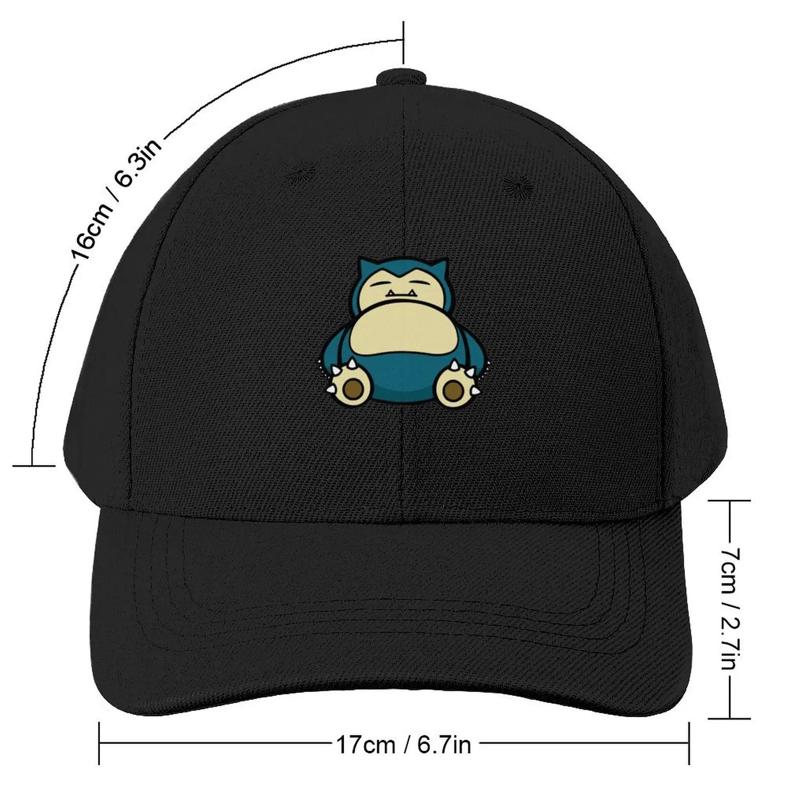 Funny Cute Snorlax Cartoon Anime Meme Baseball Cap Gentleman Hat Ball Cap Luxury Hat Snapback Cap Women's Hats Men's