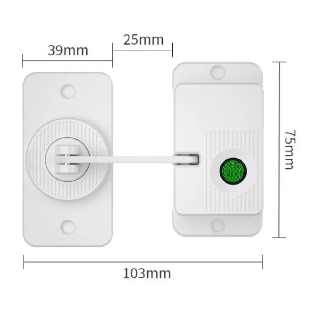 Child Safety Fingerprint Lock for Drawer and Refrigerator with PunchFree Smart Lock Technology and Quick Fingerprint Access