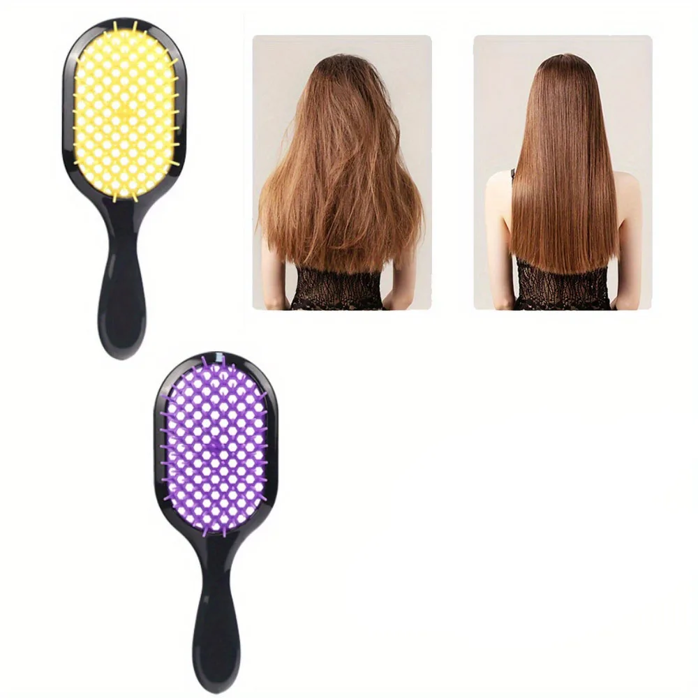 فرش شعر ناعمة قابلة للتنفس - شعيرات فائقة النعومة لسهولة فك التشابك، تناسب تجعيد الشعر الطبيعي، مستقيم، رطب/جاف/تالف