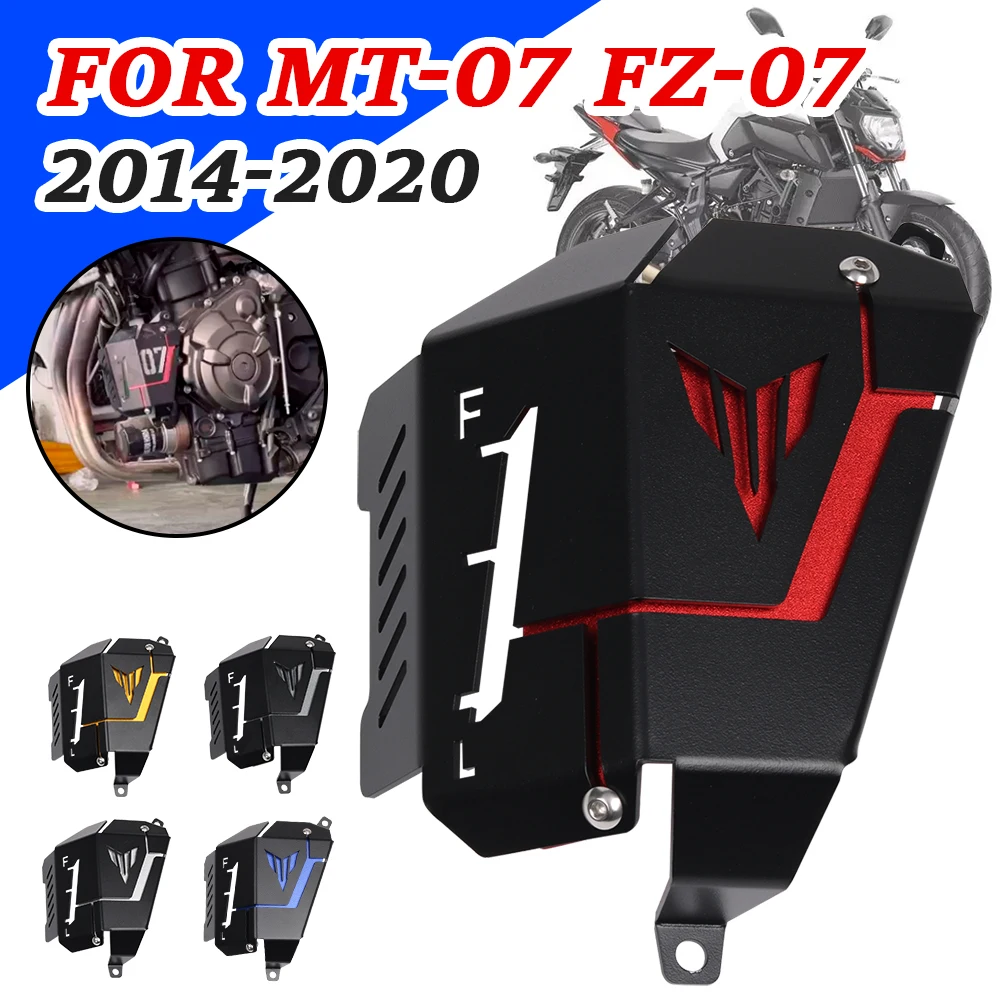 Motorcycle Coolant Recovery Tank Shielding Cover Guard Cap For Yamaha MT07 MT-07 FZ-07 FZ07 2017 2018 2019 2020