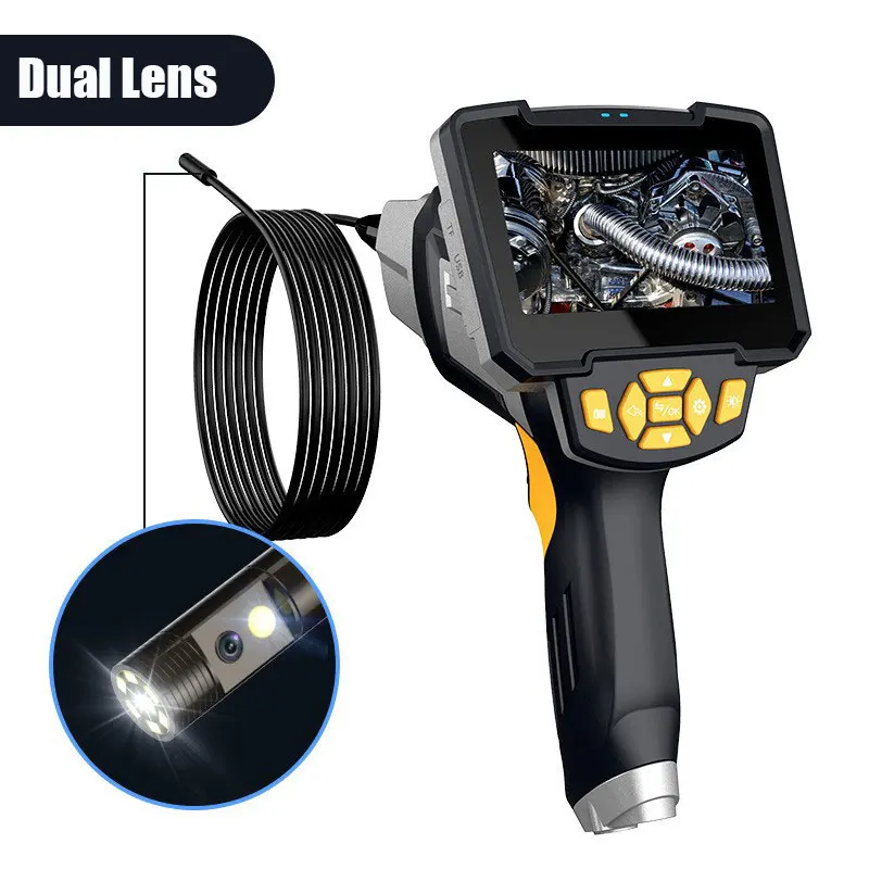 

Dual 8MM Lens Endoscope Camera single Lens Soft Hard Wire Inspection Kamera Removable Portable Car Engin Pipe Camara Endoscopica