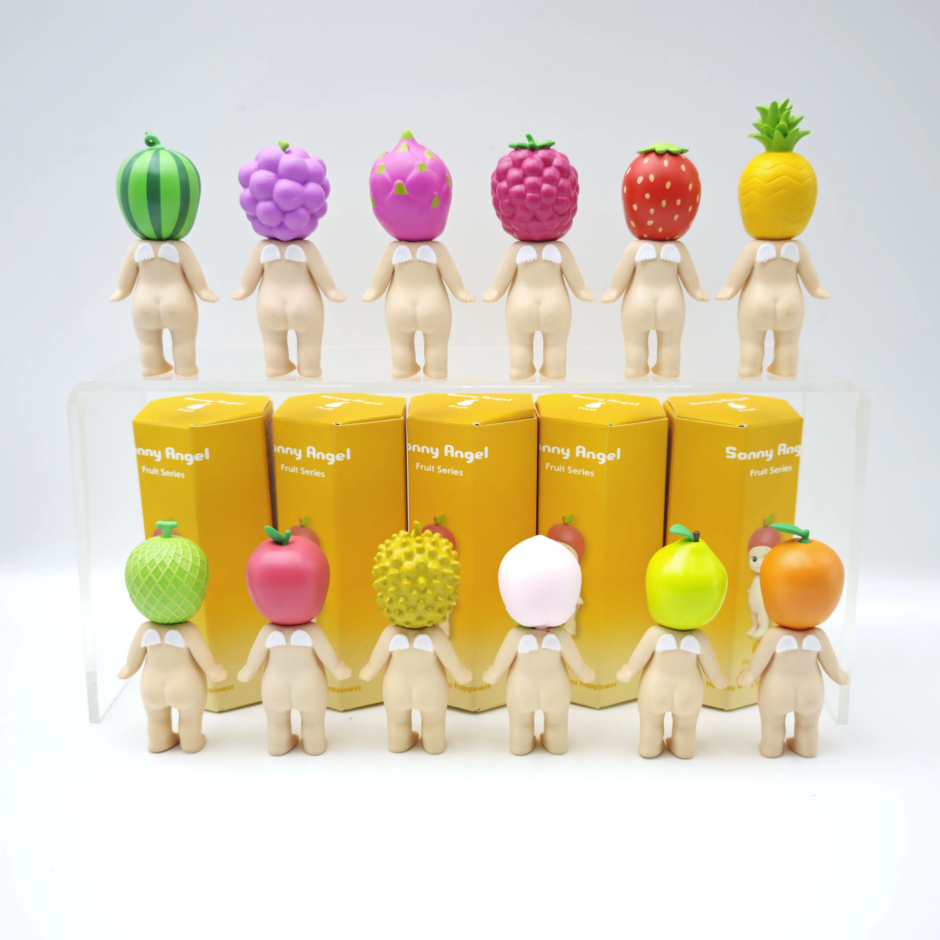 Niedliche Sonny Blind Box Spielzeuge Obst-Serie Anime Mini-Actionfiguren Süße Puppen Schreibtisch-Ornamente Sammlerstücke Überraschungs-Geburtstagsgeschenk