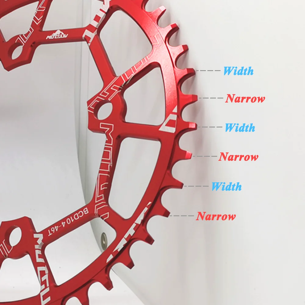 104BCD chainring 40T 42T 44T 46T 48T 50T 52T Narrow Wide Chainring Bicycle Chainring Round Oval MTB Bike For Shimano 8-12S