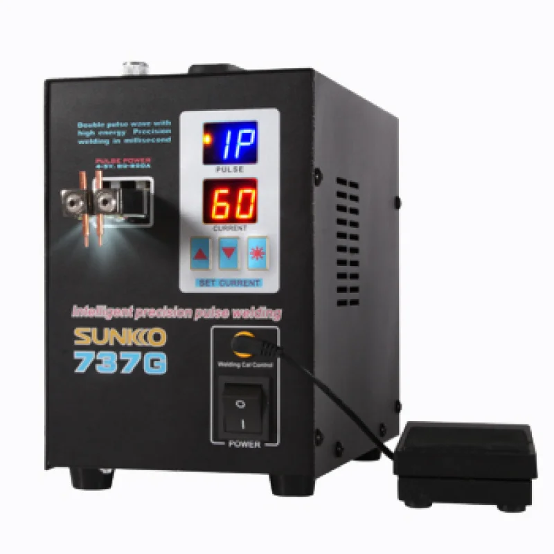 NEW diy 737G double digital pulse small welding machine 18650 English panel battery spot welder