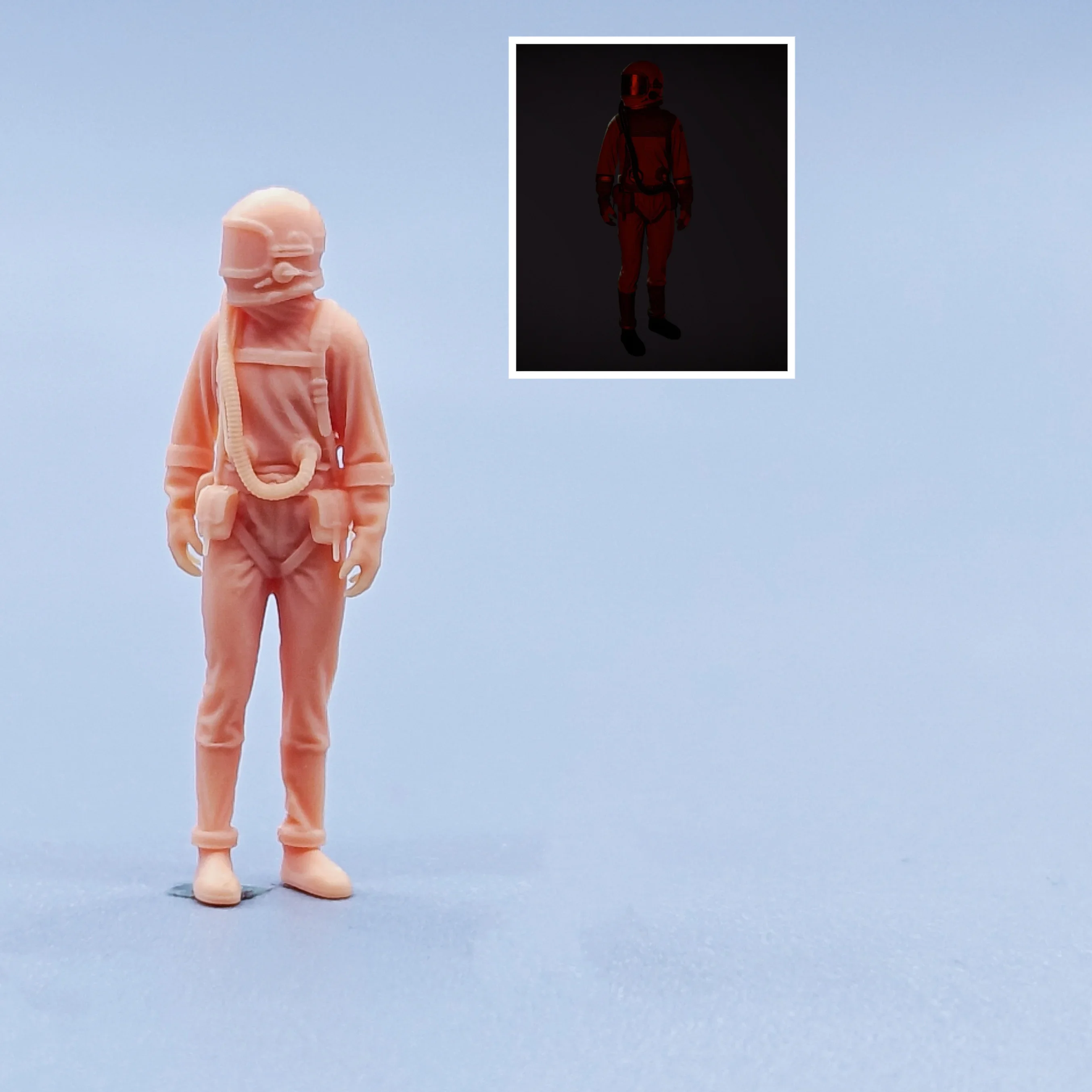 1/64 Figuren Maßstab Modell Harz Desinfektion Personal ungefärbte Miniaturen Diorama handbemalt C312
