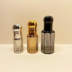 10/30pcs 3/6/12ml Perfume Bottles Crystal Bottle Gold Luxury Refillable Essential Oils Bottles Bronzing Liquid Bottle Containers