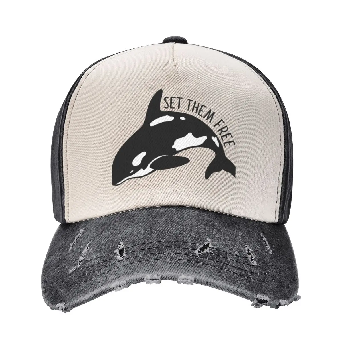 

Orca 'Set Them Free' Baseball Cap Luxury Brand foam party Hat summer hat Girl Men's