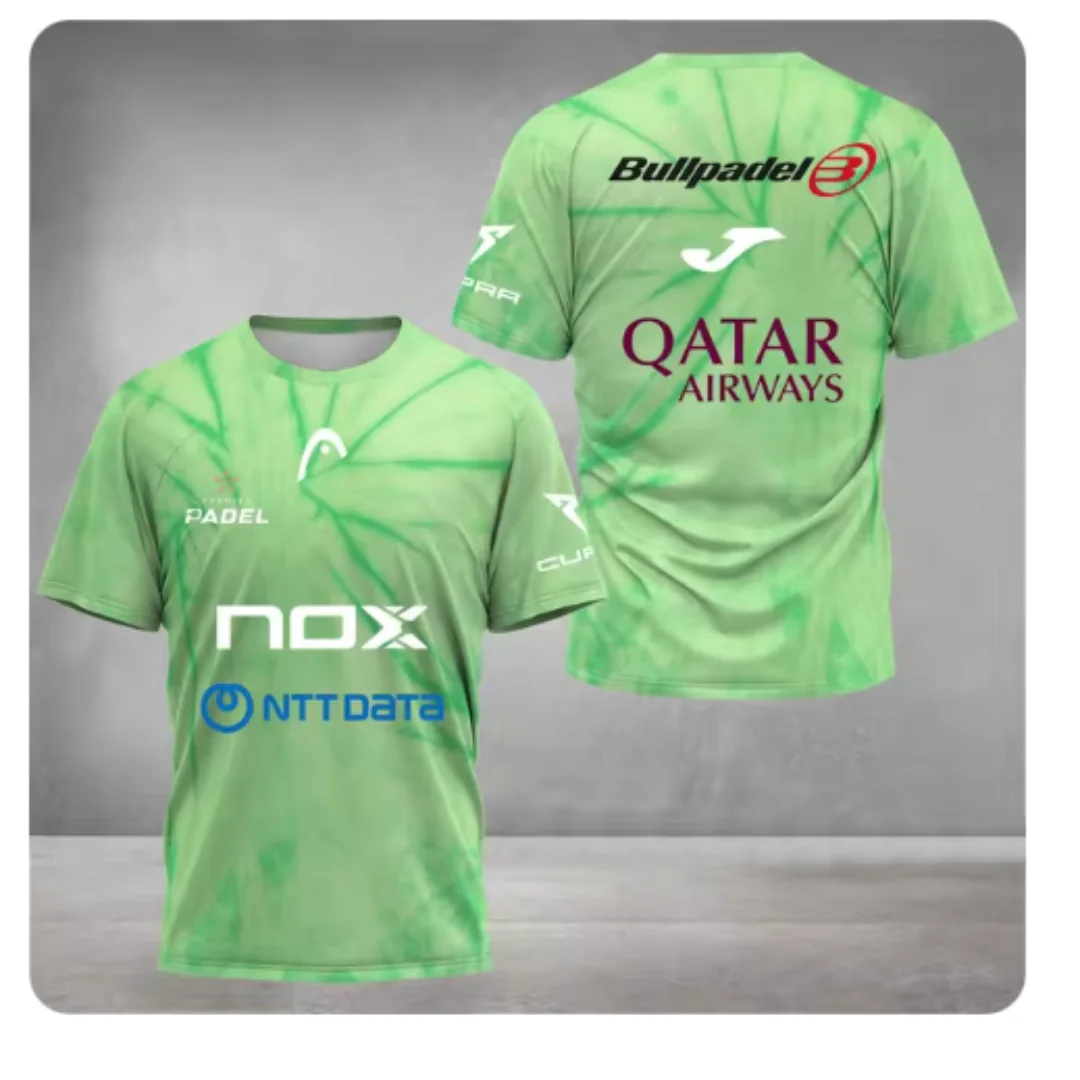 Summer Unisex Sports Short Sleeve T-Shirt Stylish Men's Padel Tennis T-Shirts Top Plus Size Loose Quick Drying Crew-Neck Tshirt image 6