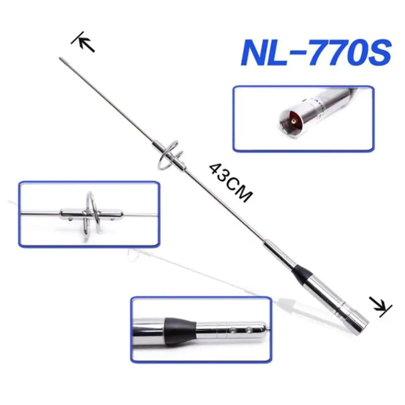 เงินนาโกย่า NL-770S Dual Band UHF/VHF 144/430MHz 2.15/3.0dBi High Gain วิทยุสมัครเล่นมือถือ SL16/UHF-J/สําหรับ M ประเภท