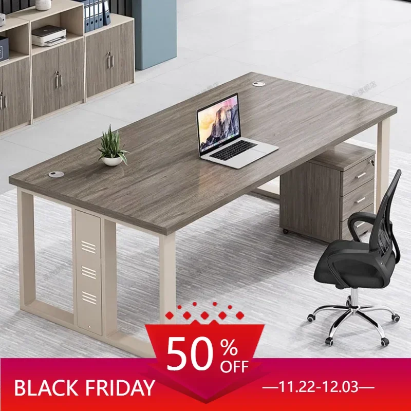 

Staff Computer Office Desks Workbench Modern Single Laptop Office Desks Table Write Escritorio Ordenador Work Furniture QF50OD