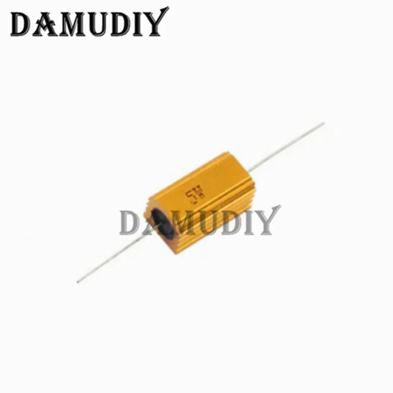 2PCS 5W RX24 Aluminum Power Metal Shell Case Wirewound Resistor 0.1 ~ 15K 0.5 1 2 5 6 8 10 20 50 100 120 200 300 1K 5K 10K ohm