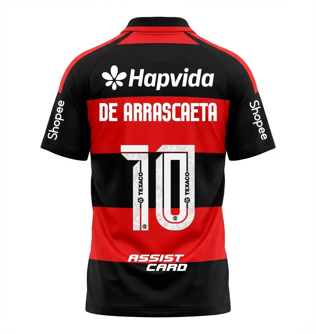2026 Neue Saison Flamengo 3D-Druck Trikot Herren Sport Atmungsaktives Schnelltrocknendes Kurzarm-T-Shirt Familien-Partnerlook – Detail 3
