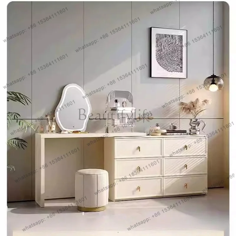 LSstand dresser Furniture organizers bedroom comfortable bedrooms makeup toucator Bedside cabinet drawer for clothes pink mirror