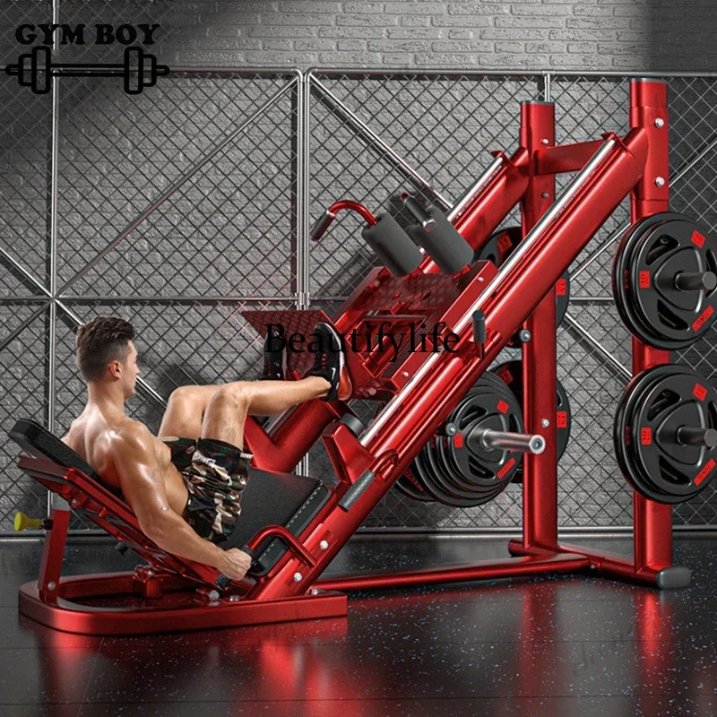 Including 100kg Weight Plates Gym Commercial Squat Machine With A 45 ° Tilt Upward Leg Strength Training Kick Machine