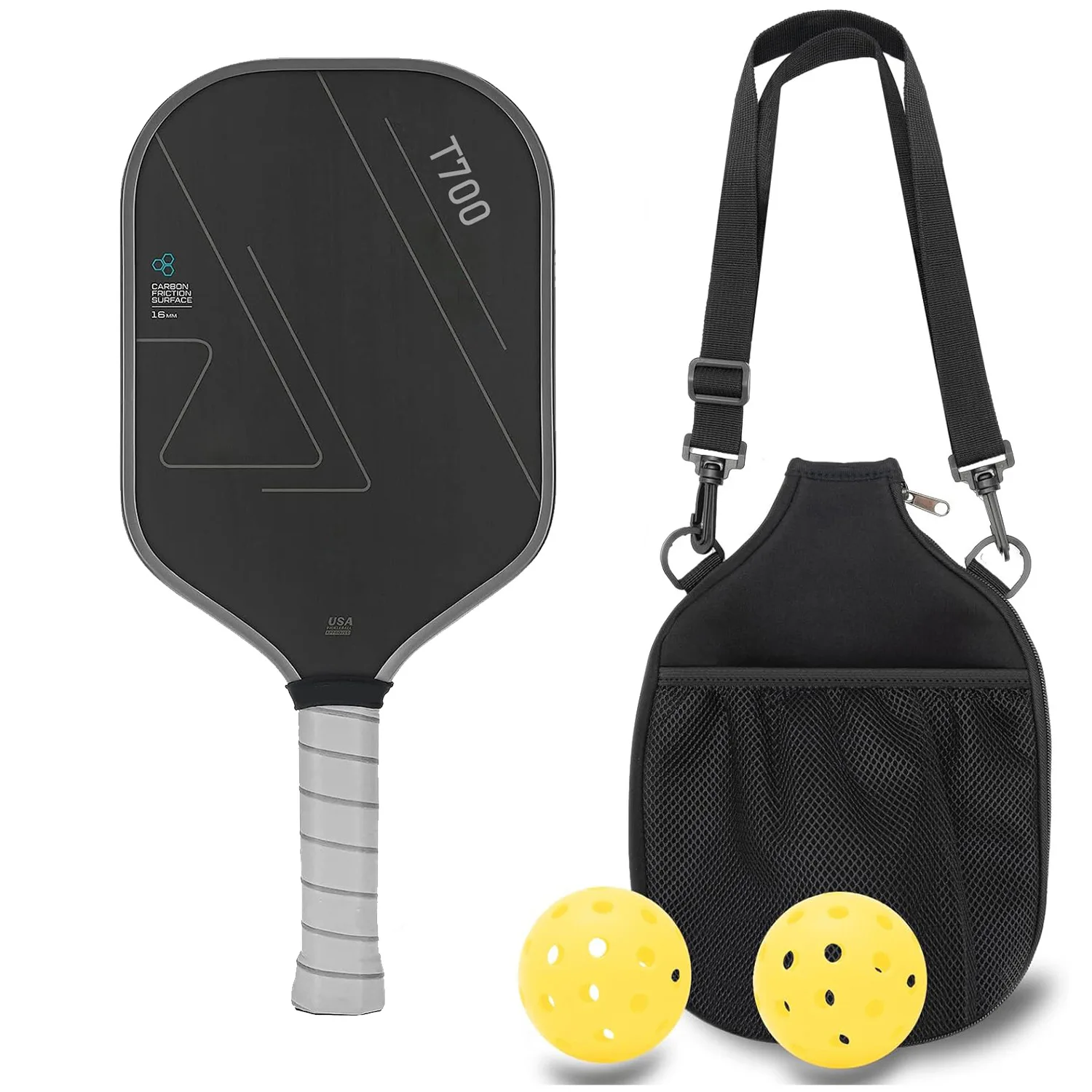 

T700 Pickleball Paddles Set-Graphite Carbon Fiber Usapa Approved Lightweight Racquets Set Indoor Outdoor Exercise For All Ages