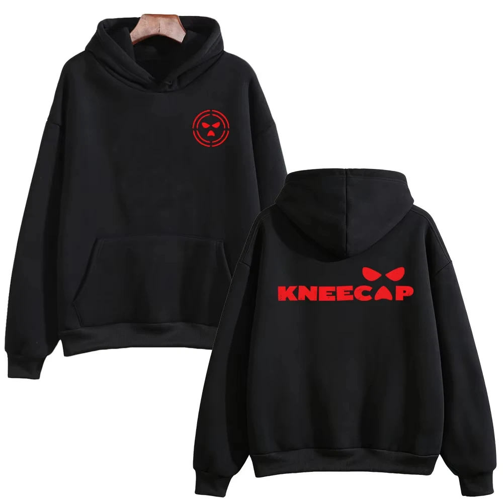 Kneecap Band Target Poster Graphic Print Hoodie Men Women Long Sleeve Streetwear Hip Hop Rap Punk Pullover Oversized Sweatshirt