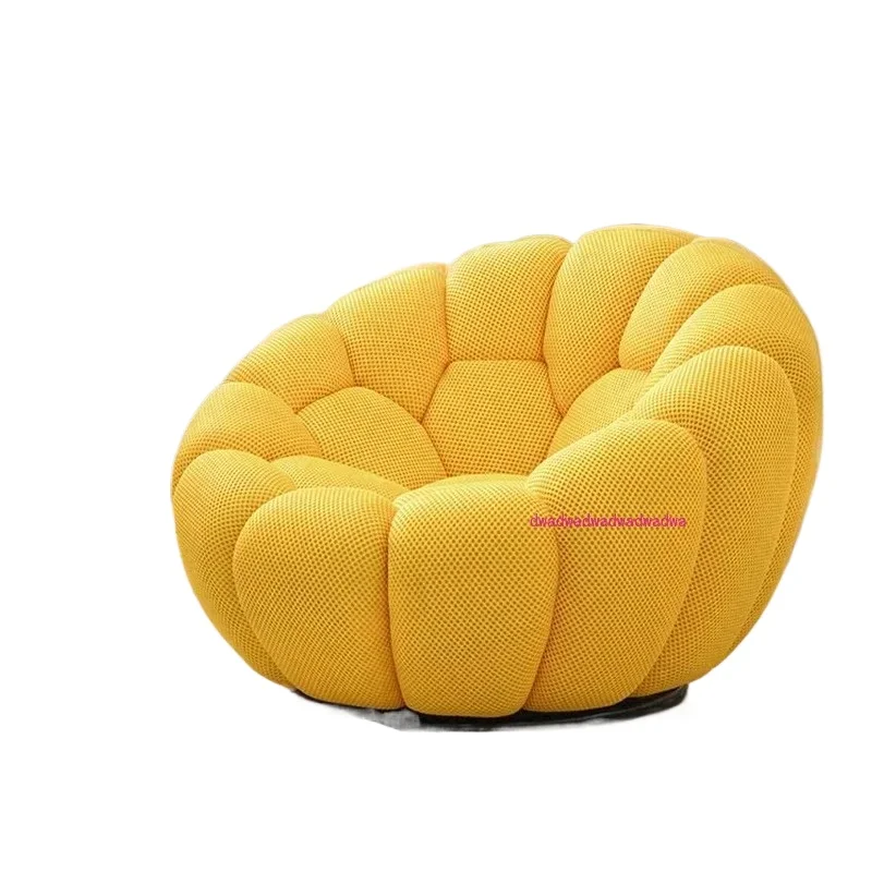 

Single Seat Designer Pumpkin Lazy Sofa Balcony and Bedroom Can Lie Down and Recline Italian Minimalist Rochburg Football Sofa