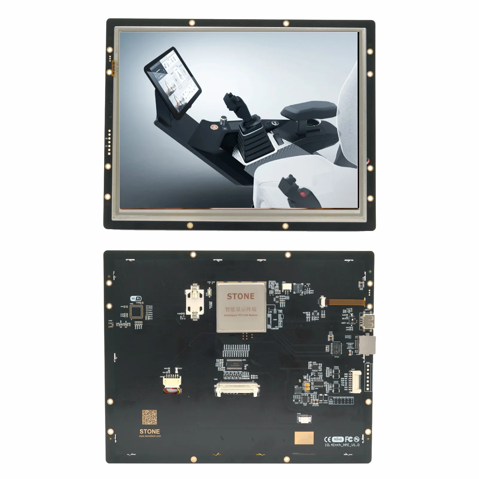 10.4 TFT driver with UART PORT which can be controlled by ANY MCU via Simple Powerful Command Set.