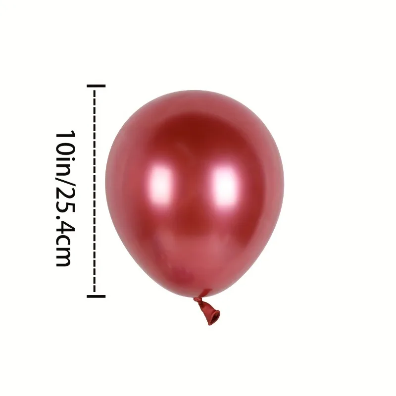50pc Mixed Color 10Inch Metallic Latex Balloons, for Outdoor Weddings, Celebrations, Birthday Party Decoration Background Globos