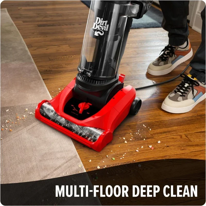 QWDirt Devil Multi-Surface  Upright Bagless Vacuum,Red