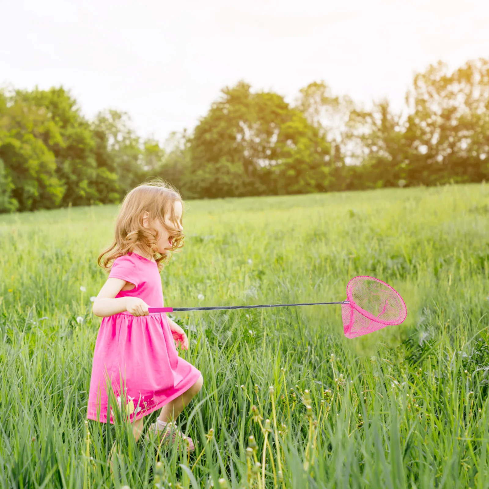 1세트 확장형 어망 어린이 야외용 버킷 튼튼한 그물 작은 물고기 잡이용 나비 그물 장난감