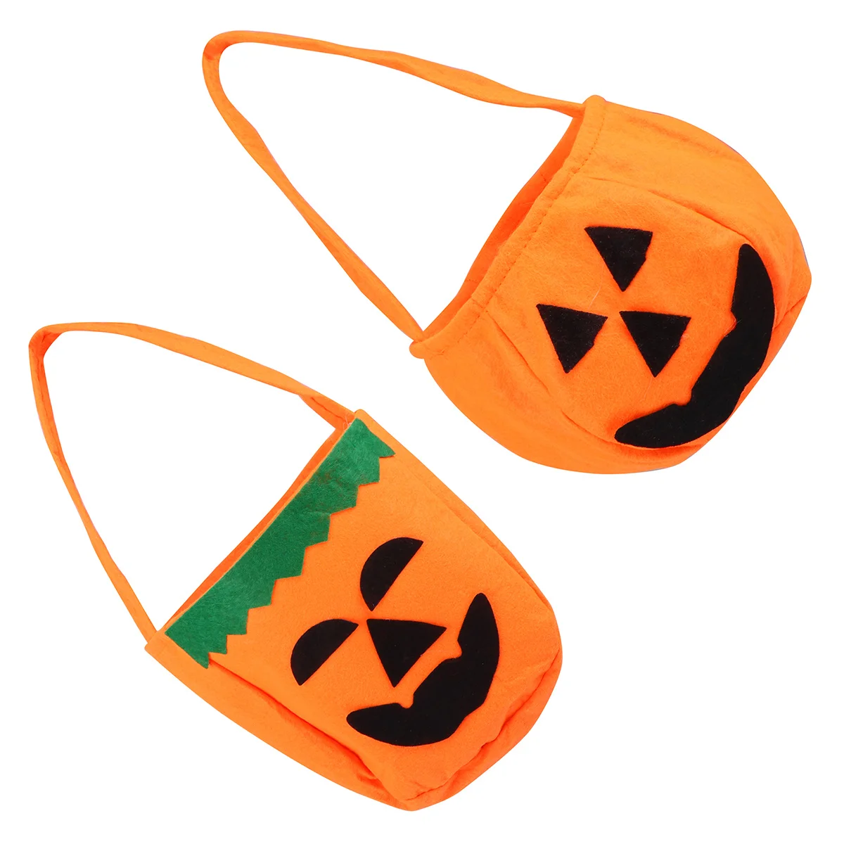 

2 Pcs Pumpkin Bag Candy Bags Gift Three-dimensional Halloween Props Container Pouches Storage