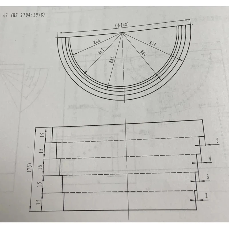 A7 Ultrasonic Test Block BS 2704:1978 Calibration Block