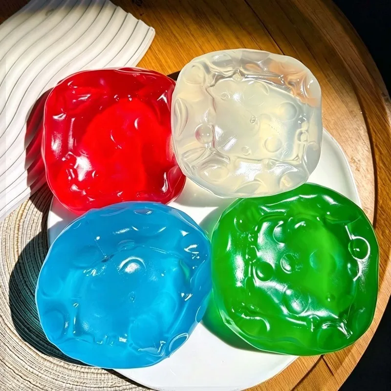 Coconut Oil Cheese Moldable Stress Ball Handmade Squishy Toy Non-Rebound Pinch Stress Relief Fidget Toy Decompression Ball