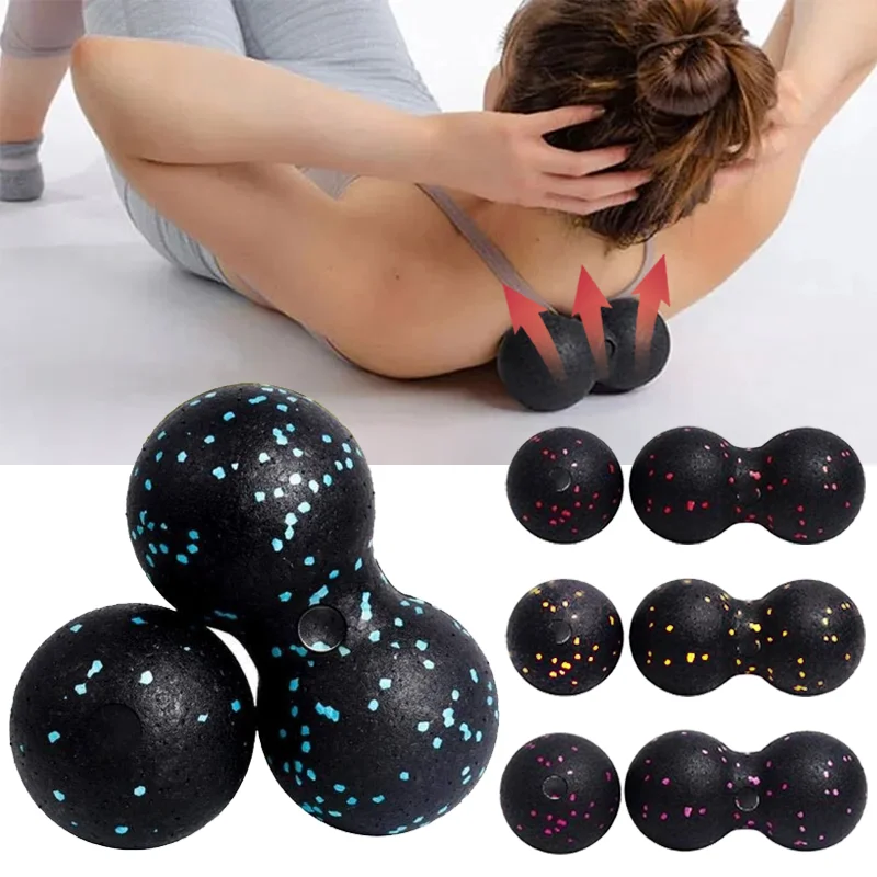 Yoga Peanut Balls Body Massage Fascia Ball Suit Foam Block High Density Muscle Relaxation Lacrosse Exercise Fitness Relieve Pain