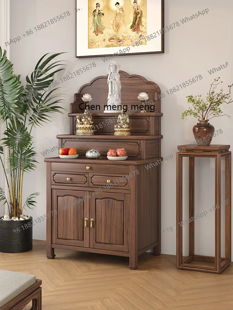 d178 solid wood  incense case household Buddhist modern Buddhist hall simple table for  God of Wealth Buddha table