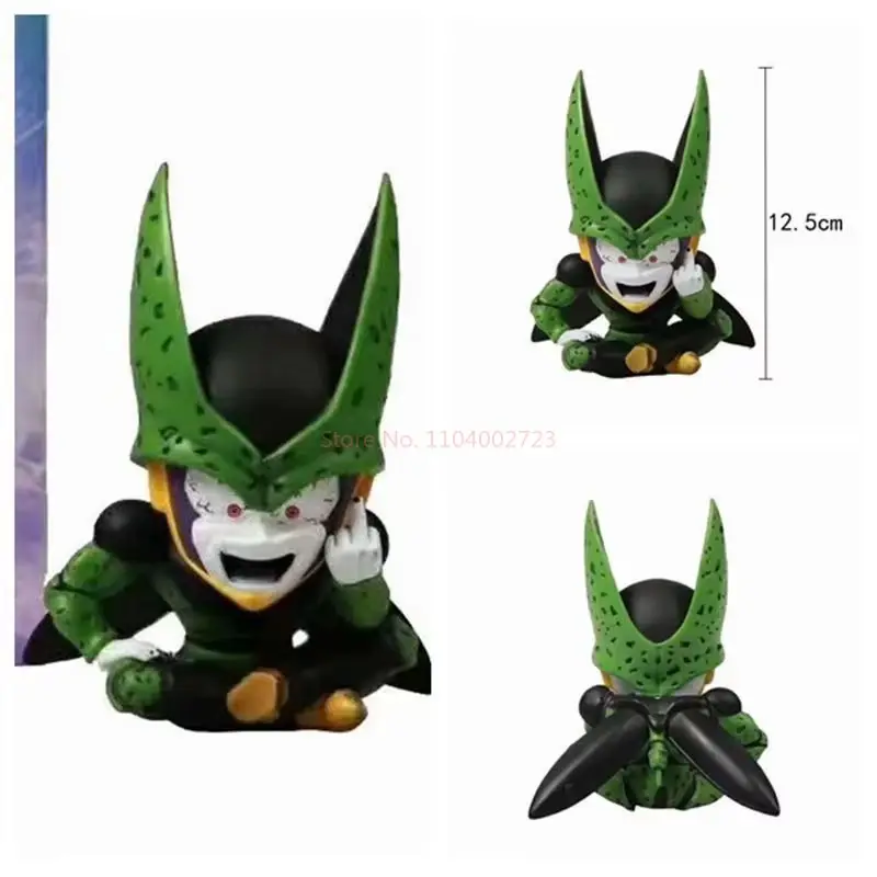 Dragon Ball Z sel lucu bentuk utama Dbz Super Saiyan koleksi Pvc figur aksi Anime vertikal jari tengah genggam