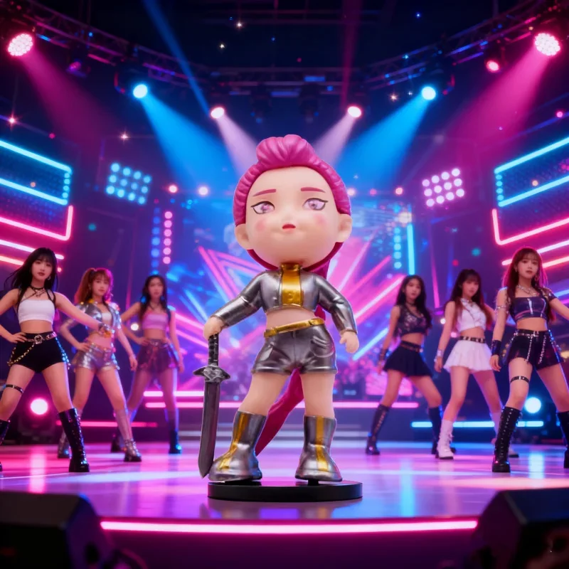 Kpop شيطان الصيادين أنيمي الشكل اللعب لطيف بولي كلوريد الفينيل المنقولة المفاصل عمل نموذج لجسم دمى الاطفال عيد ميلاد الديكور لعبة الهدايا