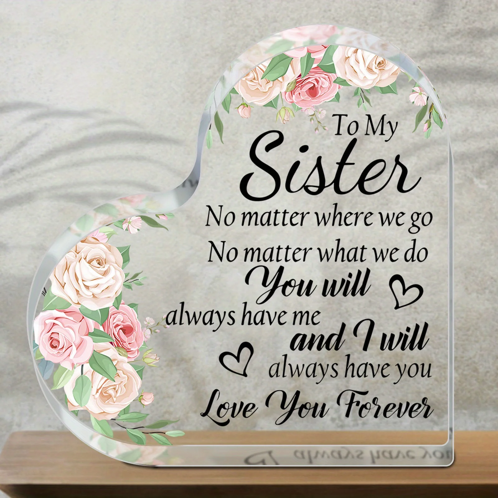 Friendship Acrylic Plaque Sunflower Decor, Best Friend Birthday Gift for Women Sister, Thank You Sign