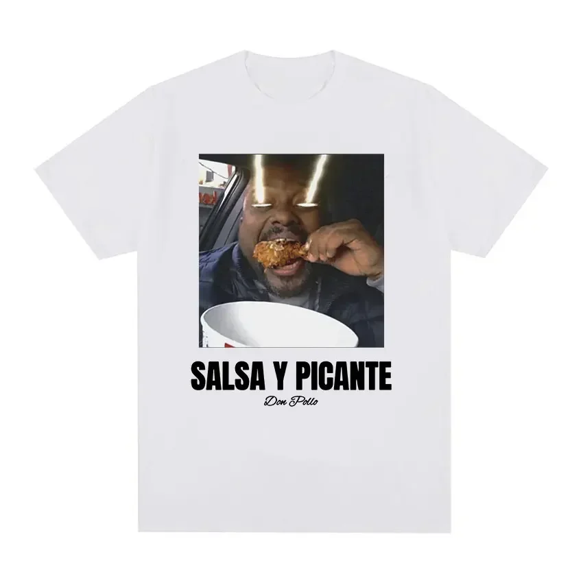 Camisetas gráficas vintage divertidas para hombres Y mujeres, camisetas gráficas de manga corta a la moda, camisetas con estampado de Don Pollo, Salsa Y Picante,