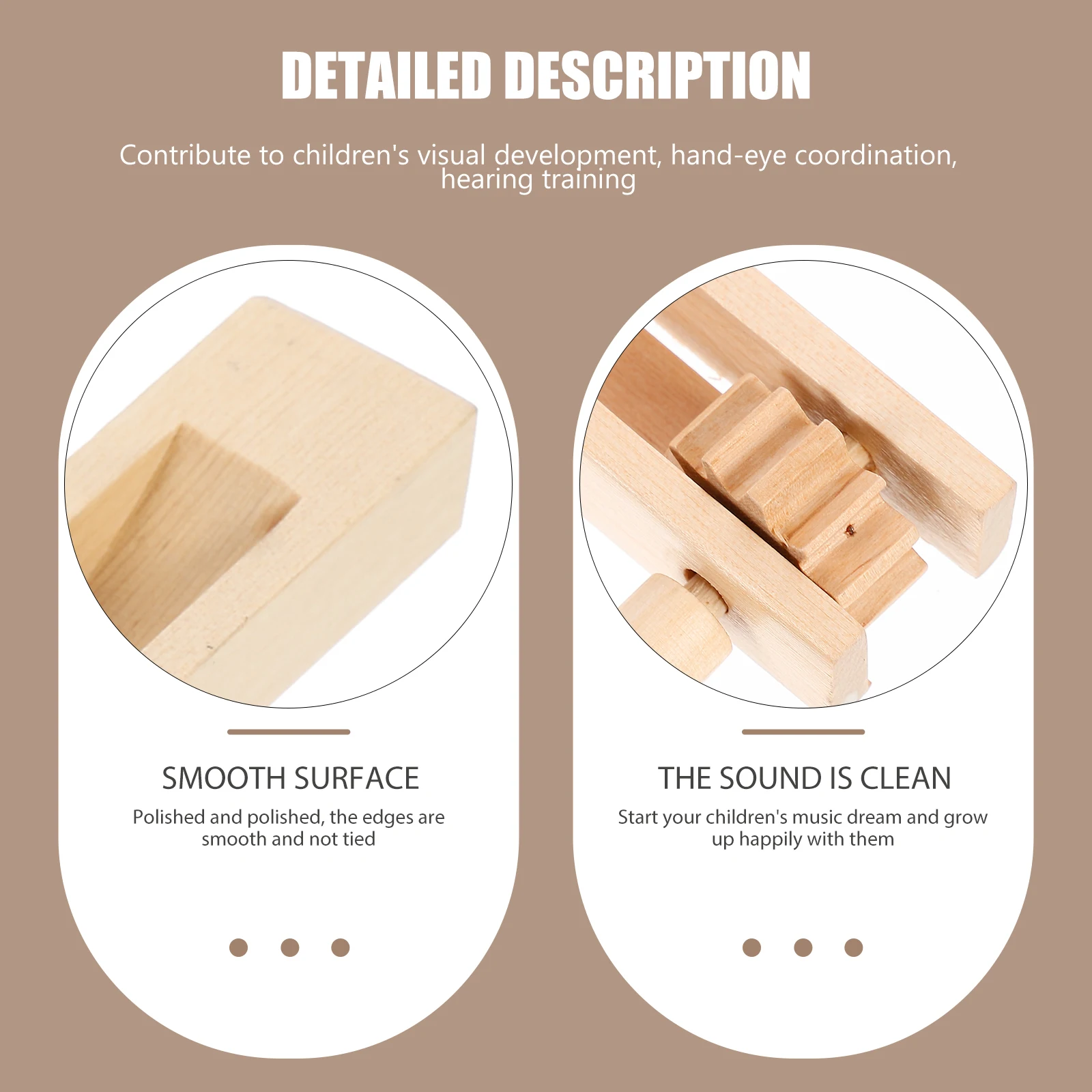 

Wooden Ratchet Musical Toy Hand Percussion Matraca Kids Educational Instruments Eco Friendly Random Handle