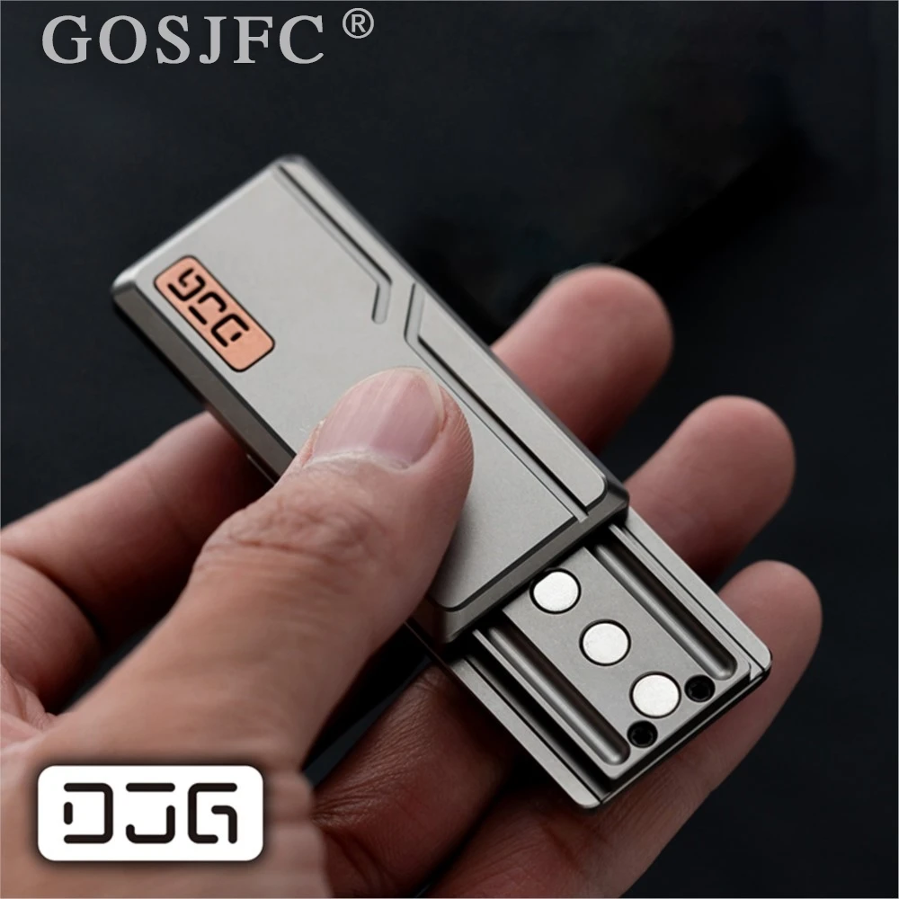 

DJGEDC Stainless Steel Titanium Alloy Tuning Fork Push Slider Mechanical Structure Metal Toys EDC Fidget Toys