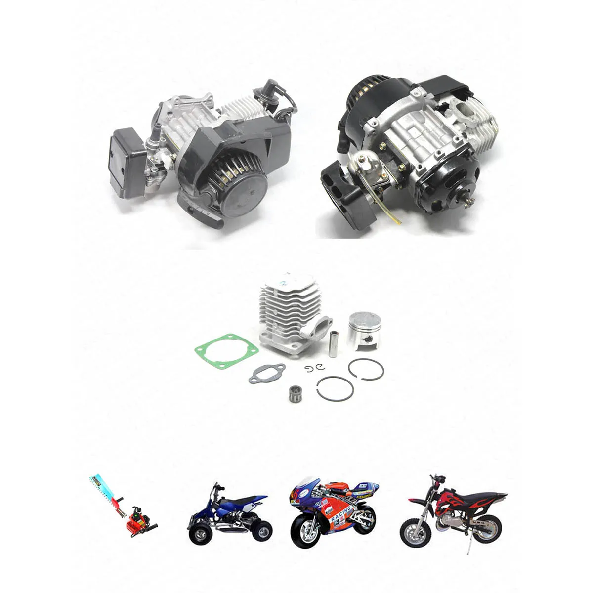 CNC 15MM Alu Intake Manifold 47CC 49CC 2 Stroke Engines  Mini Moto ATV Quad Dirt Pit Pocket bike Parts