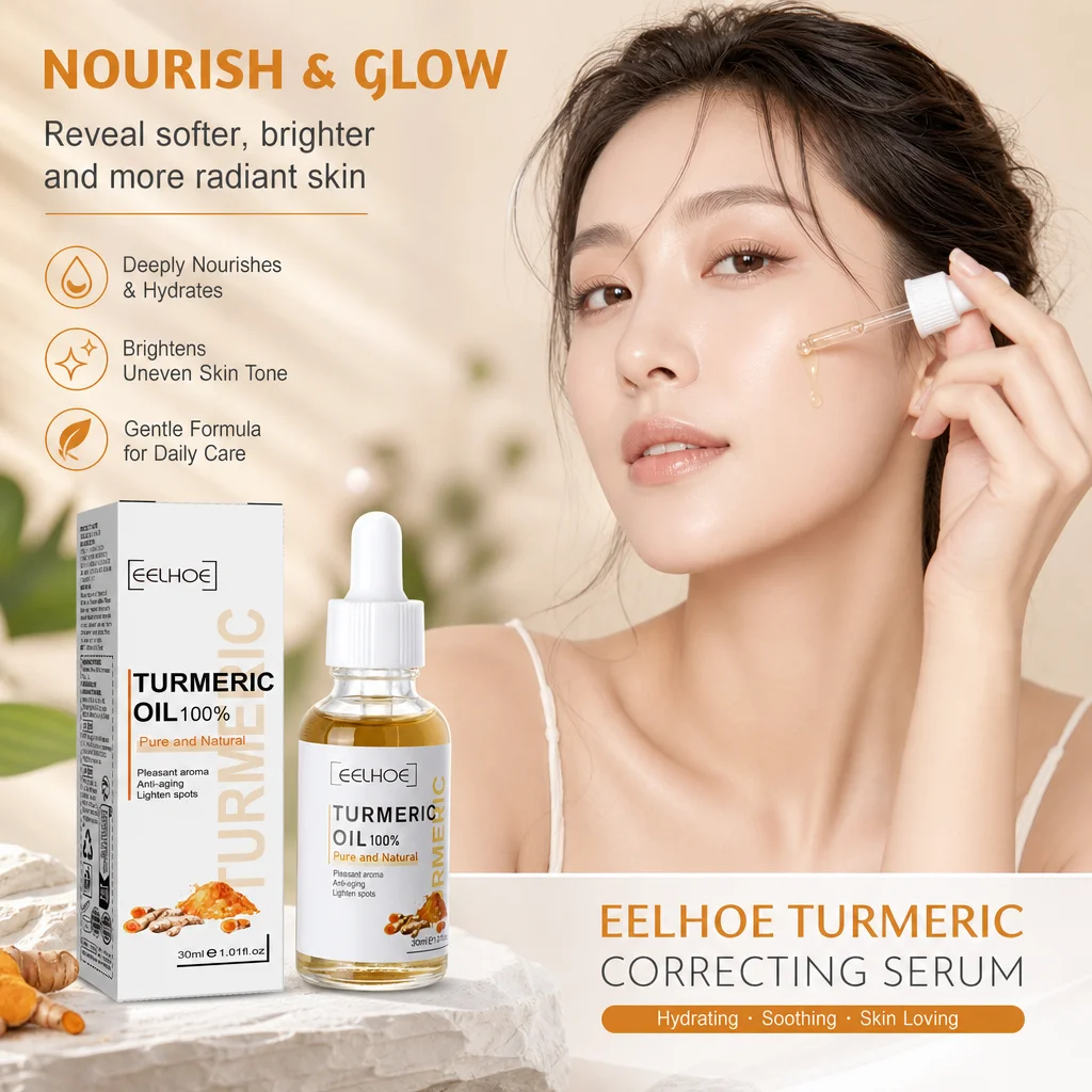 Turmeric Curcumin Facial Essence Minimize Pores Restore Skin Glow Hydrate Nourish Fade Blemish Even Tone Repair Face Serum