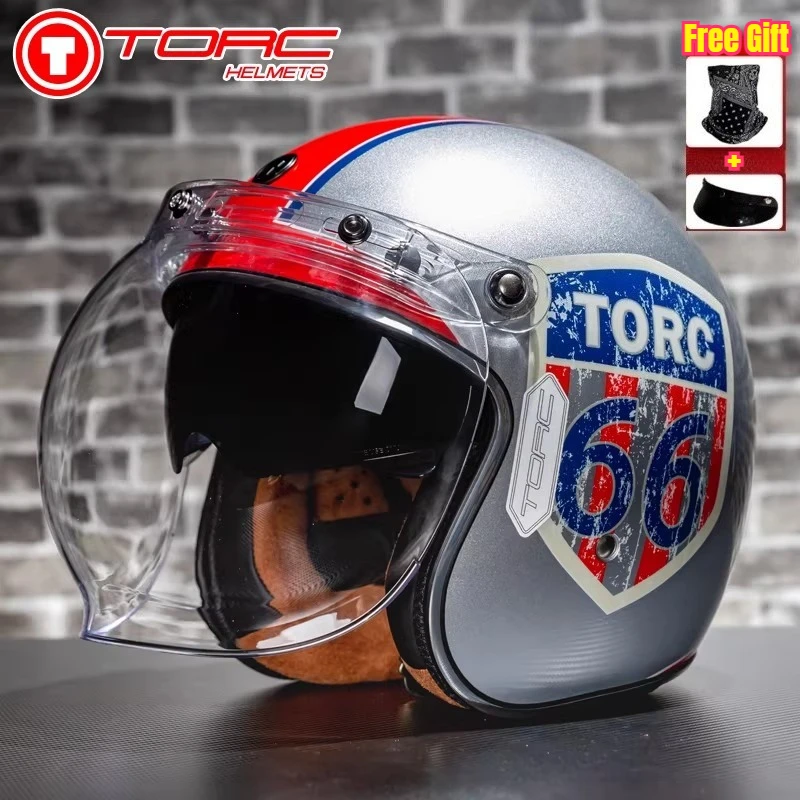 

TORC T57 3/4 шлем с открытым лицом в стиле ретро, шлем Moto Visage, винтажный мотоцикл Casco Capacete, скутер