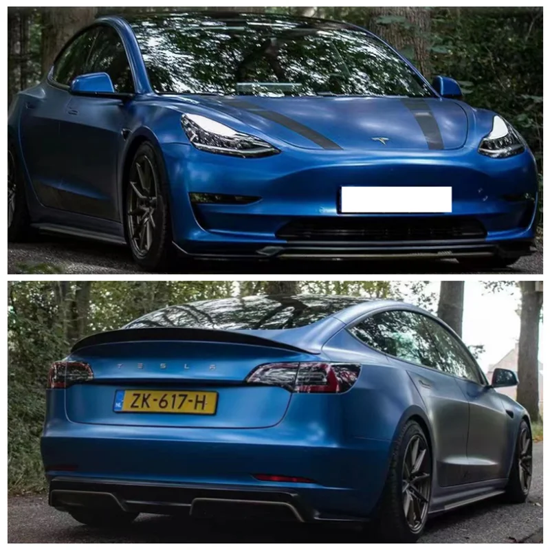 

For Tesla Model 3 2018-2022 High Quality Carbon Fiber Bumper Front Lip Rear Diffuser Side Skirt Spoiler Wind Knife Body Kit