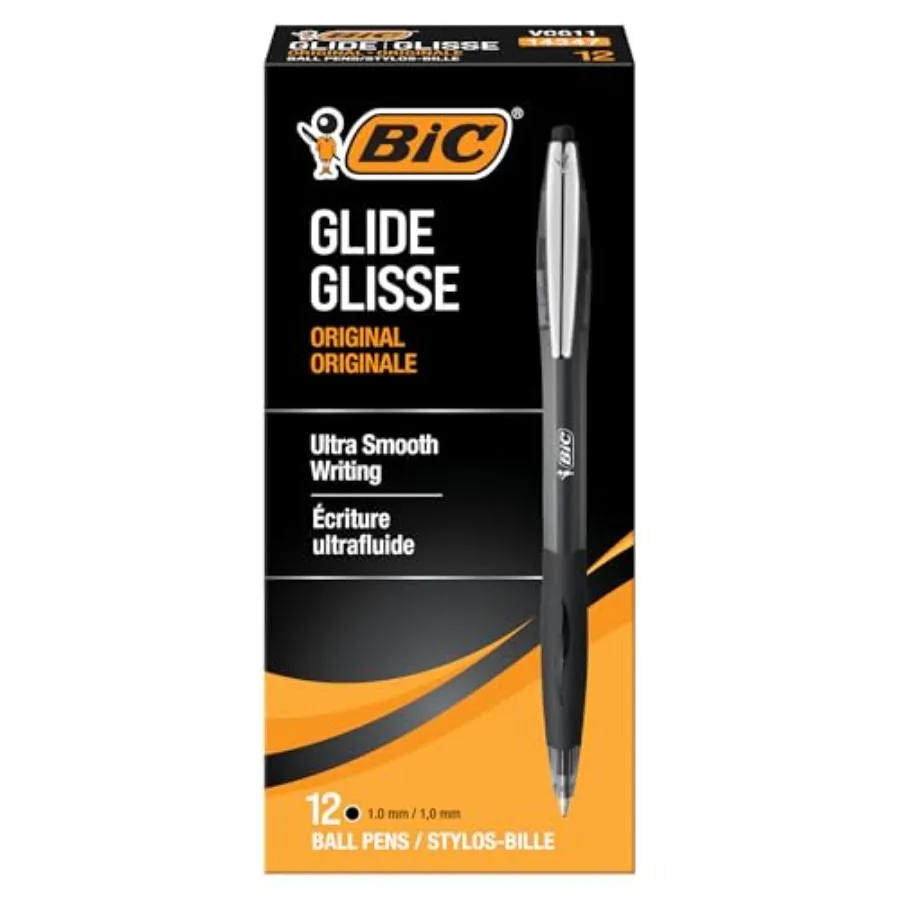 

Glide Retractable Ballpoint Pens, Medium Point 1.0mm,Pack, Ultra Smooth Writing Pens