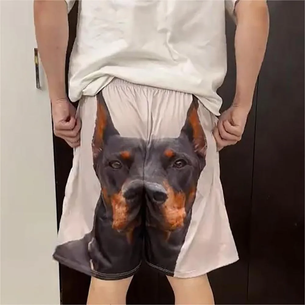 New Summer Kids Men Fashion Shorts Children Funny Dog Printed Beach Shorts Boys Girls Sports Fitness Shorts Casual Short Pants